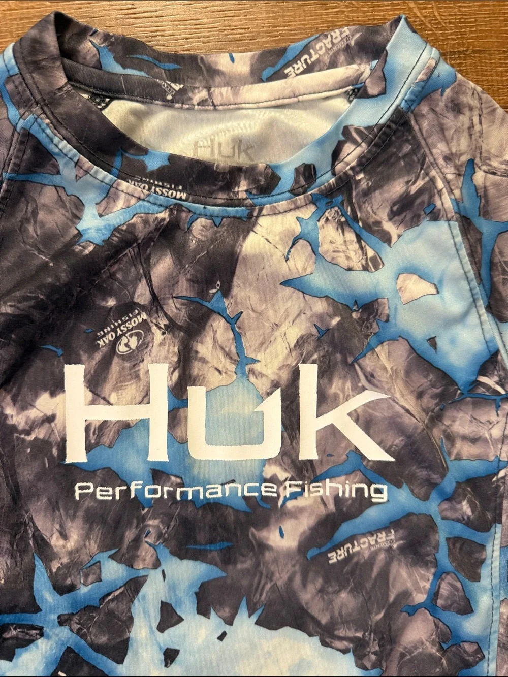 Huk Kids Black & Blue Marbled Long-Sleeve Rashguard